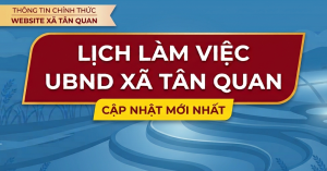 Lịch làm việc tuần 29 năm 2026